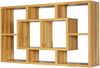 Wandregal PAOLA buche 85 x 47,5 x 16 cm MDF-Holz Hängeregal modern, Design Wandboard freischwebend, Holzregal offen zum Hängen Bild 5