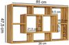 Wandregal PAOLA buche 85 x 47,5 x 16 cm MDF-Holz Hängeregal modern, Design Wandboard freischwebend, Holzregal offen zum Hängen Bild 3