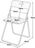 LVHOM Bistroset 3-tlg, Gartenmöbel-Set mit klappbaren Stühlen und Tisch, Balkonmöbel Set aus Stahl, wetterfeste Sitzgruppe, Schwarz Bild 4