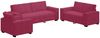 vidaXL 3-tlg. Sofagarnitur mit Kissen Weinrot Samt 3324622 Bild 2