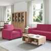 vidaXL 3-tlg. Sofagarnitur mit Kissen Weinrot Samt 3324622 Bild 3