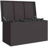 vidaXL Gartenlagerkissenbox Stahl 100 x 50,5 x 50 cm 220 Schwarz 874560 Bild 3