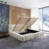 Polsterbett Doppelbett HAILEY 180x200cm Komplettset Stoff Tender Way Altweiß Bild 3