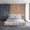 Polsterbett Doppelbett HAILEY 180x200cm Komplettset Stoff Tender Way Altweiß Bild 2