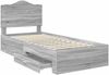vidaXL Bettrahmen Graues Sonoma 100 x 200 cm Holzwerkstoff 3413644 Bild 5