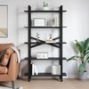 Bücherregal | Standregal Schwarz Eichen-Optik 100 x 33,5 x 178 cm Bild 4