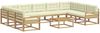 vidaXL Outdoor-Sofagarnitur mit Kissen 10 pcs Weiß und Creme 3387069 Bild 2