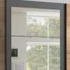 Schwebetürenschrank Kleiderschrank 270 cm Spiegel Schubladen Grafit Eiche Dekor Bild 5