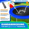 KESSER® - Trampolin Randabdeckung Ø 244 , 305 , 366 , 426 cm , 30cm breit 100% UV-beständig reißfest Federabdeckung , Grün , Blau Blau, 366 cm Bild 2