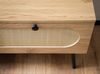 FINEBUY Lowboard FB104346 (Eiche Dekor 100 cm, Schublade Stauraum Geflecht), TV-Kommode Hoch, TV-Schrank Modern Fernsehtisch Bild 4