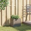 vidaXL Pflanzkübel Grau 36x30x32 cm Poly Rattan 366427 Bild 3