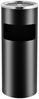 vidaXL Standaschenbecher 30 L Stahl Schwarz 51088 Bild 2