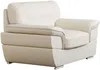 Vente-unique - THIBAULT Sofa and armchair set Leder Weiß - B 93 cm x H 87 cm x L 115 cm210 cm Bild 3