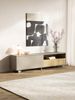Selsey 'Distria' TV-Lowboard mit Schublade und geriffelter Front Kaschmirgrau / Eichenholzoptik, 175 cm Bild 3