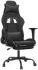 vidaXL Gaming-Stuhl mit Massage & Fußstütze Schwarz Kunstleder 345419 Bild 2