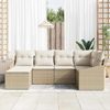 vidaXL Garten Essgruppe mit Kissen mit Speicher 6 pcs Beige und Creme 3355460 Bild 3