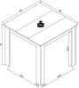 VCM Esstisch Disalo 921260 Weiß / Anthrazit H. 75 x B. 80 x T. 80 cm Bild 4