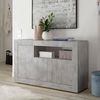 Dmora Kommode Dolphin, Wohnzimmerbuffet, Wohnzimmer-Sideboard, Moderne Küchen-Speisekammer, Made in Italy, 138x42 h86 cm, Zement Bild 2