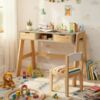 Bellabino 'Campo' Kinderschreibtisch, beige, 4-fach höhenverstellbar 56-75 cm, Jugendschreibtisch mit 2 Schubladen und 3 Aufbewahrungsfächern, 75x63x93 cm Bild 2