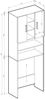 Waschmaschinenschrank Luis Weiß 64 x 190 cm Vicco Bild 3