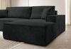 Selsey 'Farese ' Ecksofa mit Schlaffunktion, Cord-Bezug in Schwarz, rechtsseitig, 85 x 267 x 167 cm Bild 3