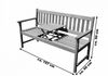 Gartenbank Akazie 157 cm 3-Sitzer Sitzbank LAURA 59376349 Bild 2
