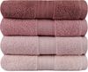 Handtuch-Set (4-teilig), 'Rainbow ', Hellrosa, Pulver, Staubige Rose, Creme Bild 2
