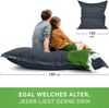 Green Bean® Sitzsack, waschbar, Polyester-PVC-Stoff, Stahlgrau, 140x180 cm, 380 Liter Bild 5