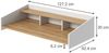 Aufsatzregal Viktor Artisan-Eiche/Weiß 127.2 x 30 cm Vicco Bild 2