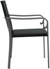 vidaXL Gartenstühle mit Kissen 2 Stk. Schwarz 56x59x84 cm Poly Rattan 364094 Bild 5