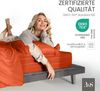 Bettwaesche-mit-Stil Mako-Satin Spannbettlaken orange 200x200cm Höhe 31-40cm Bild 4