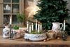 Chic Antique Wasserkrug Kanne mit Tannengirlanden H15,5/L16/B13 cm creme Herbst Winter, (1-tlg) Bild 2
