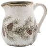 Chic Antique Wasserkrug Kanne mit Tannengirlanden H15,5/L16/B13 cm creme Herbst Winter, (1-tlg) Bild 4