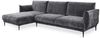 Ecksofa Designersofa MADISON XL in Stoff Dress Me Grau Ottomane Links Bild 2