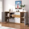 Sideboard 160x40x77 cm mit LED-Beleuchtung und Holzoptik – modernes Stauraumdesign Bild 4