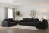 Sofa Designersofa ESTELLE 2-Sitzer in Stoff Poso Schwarz Bild 2