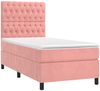 vidaXL Boxspringbett mit Matratze & LED Rosa 80x200 cm Samt 3136274 Bild 3