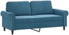 vidaXL 2-tlg. Sofagarnitur mit Kissen Blau Samt 3202219 Bild 4
