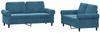 vidaXL 2-tlg. Sofagarnitur mit Kissen Blau Samt 3202219 Bild 2