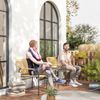 Flieks Gartenmöbel Set 3-tlg mit 2 Stühle & Beistelltisch, wetterfeste Rattan Lounge, Balkonmöbel Set für 2 Personen, Gelb Bild 3