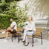 Flieks Gartenmöbel Set 3-tlg mit 2 Stühle & Beistelltisch, wetterfeste Rattan Lounge, Balkonmöbel Set für 2 Personen, Gelb Bild 2