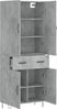 vidaXL Highboard Betongrau 69,5x34x180 cm Holzwerkstoff 3198181 Bild 4