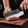 Muxel Hackmesser Hackmesser und Metzgermesser Dem serbischen Full Tang Hackmesser nache, schwer mit Lederscheide Bild 3