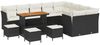 vidaXL Garten-Sofa-Set mit Kissen 13 pcs Schwarz und Creme 3363480 Bild 2