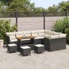 vidaXL Garten-Sofa-Set mit Kissen 13 pcs Schwarz und Creme 3363480 Bild 3