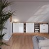 Küchenschrank für Dachschrägen R-Line Weiß Hochglanz 140 cm 2er Set Schrankkorpuss 60 cm Tiefe Vicco Bild 4