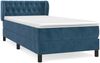 vidaXL Boxspringbett mit Matratze Dunkelblau 90x200 cm Samt 3127653 Bild 2