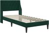 vidaXL Bettgestell mit Matratze Dunkelgrün 90 x 200 cm Samt 3414773 Bild 4