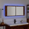 vidaXL LED Spiegel-Schrank Altholz 100 x 12 x 45 cm Holzwerkstoff 875042 Bild 5