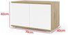 Garderoben-Set Aura Version 4 :Kleiderschrank mit Polsterpaneelen, Hängeschrank für Flur und Eingangsbereich (Weiß / Eiche Artisan/Trinity 23), 225 x 40 x 210 cm Bild 5